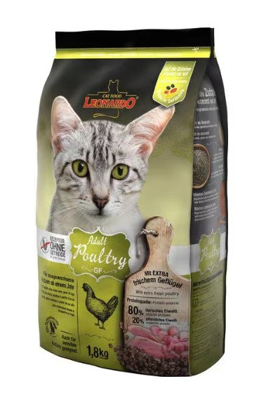 leonardo  dry cat food with poultry 1.8kg