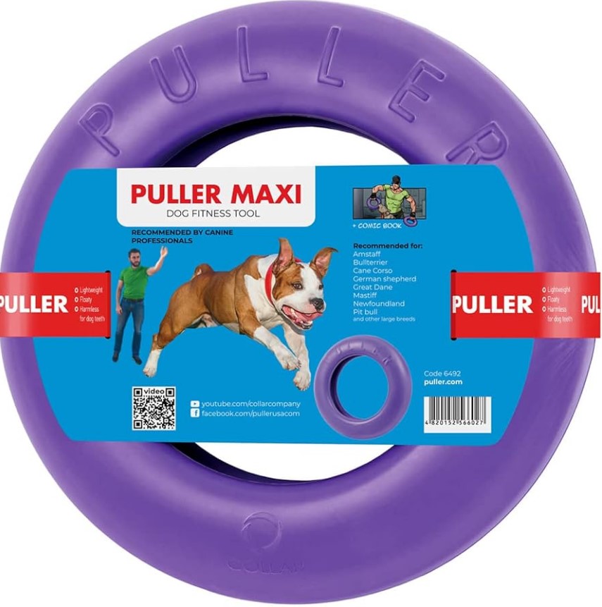 Puller Maxi Purple Fitness Ring Fetch Toy for Large Breed Dogs