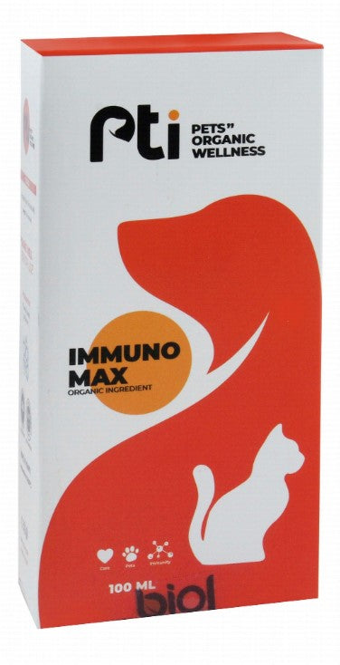 pti pets organic wellness immuno max pet supplement tablets  100ml