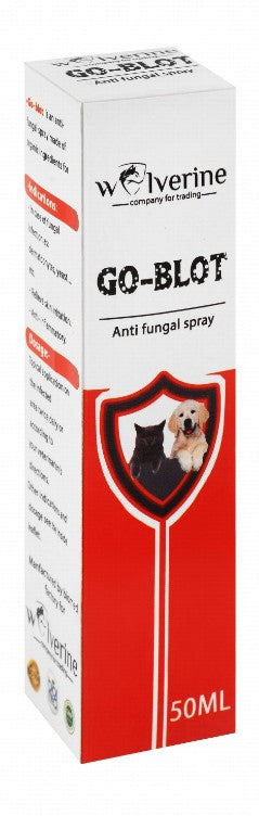 Wolverine go blot anti fungal spray for pets 50ml