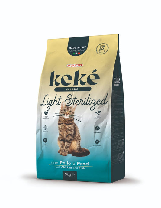 Dry food Giuntini Keke Classic Light Dry Food with Chicken & Fish for Sterilized Cats 5kg