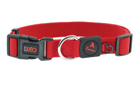 Doco Medium Red Nylon Dog Collar (35-51x2cm)
