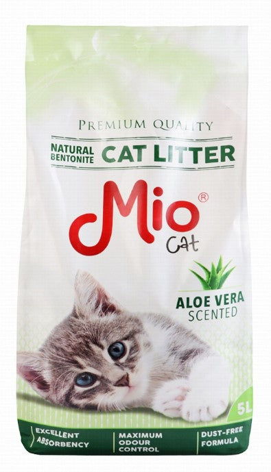 Mio Bentonite Clumping Cat Litter Aloe Vera Scent - dust free5 L
