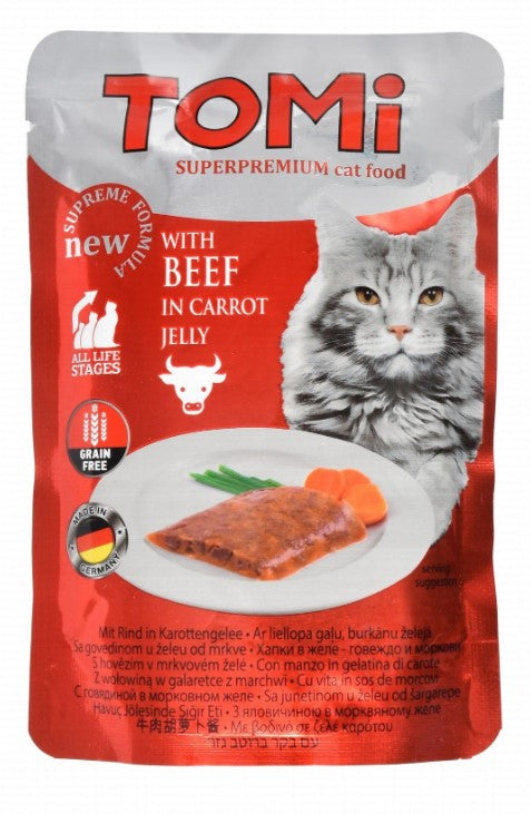 tomi wet food with beef&carrot for cat 100gr