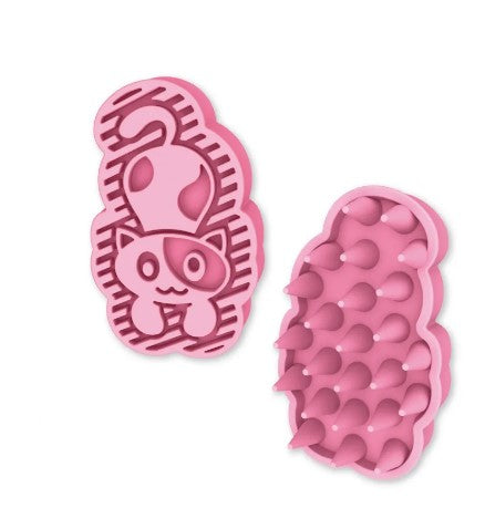 Soleil Pink Rubber Massage Cat Brush1 pcs