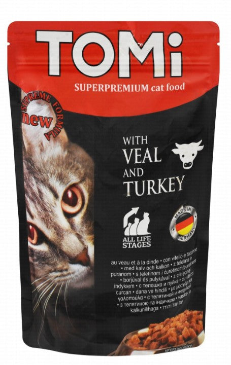 tomi wet food with veal&turkey for cat 100gr