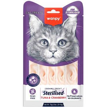 Wanpy Creamy Tuna & berry Sterilised Treats for All Cats (5 Pieces)