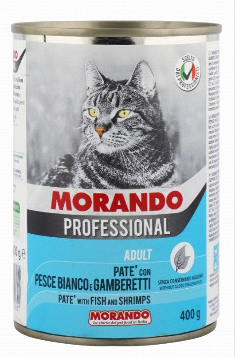Morando Professional Pate with Fish & Shrimps for Adult Cats 400gm