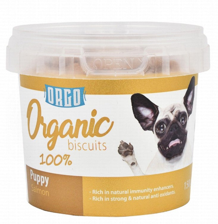 Orgo Organic Biscuit Treats with Salmon for Puppies 150GM