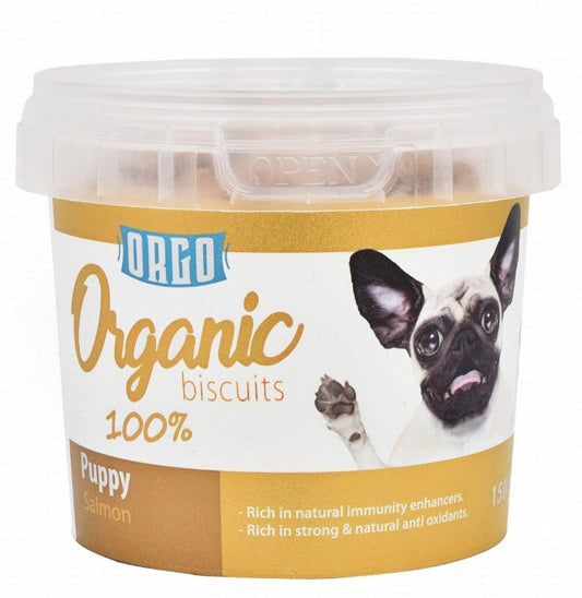 Orgo Organic Biscuit Treats with Salmon for Puppies 150GM