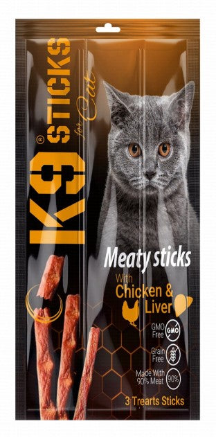 K9 Meaty Sticks Cat Treats with Chicken & Liver