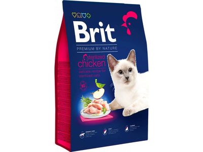 Brit dry food with chicken for sterilized cat 1.5k
