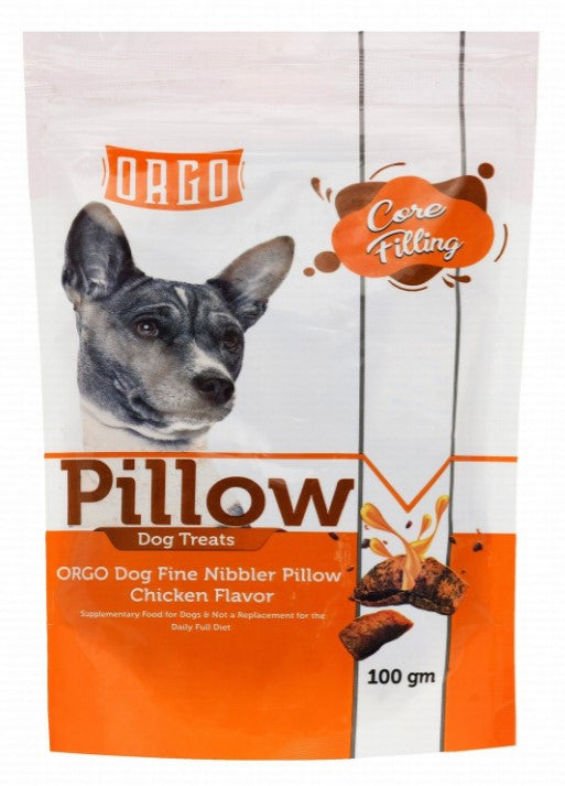 Orgo Nibbler Pillow Dog Treats Chicken Flavor100 gr