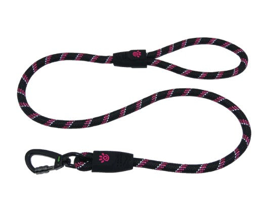 Doco Black & Pink Reflective Rope Dog Leash (150x0.8cm)