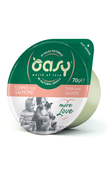 Oasy Wet Food for Adult Cats Tuna with Salmon  70 g