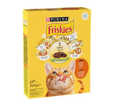Purina Friskies Dry Food with Chicken for Adult Cats 300 gr
