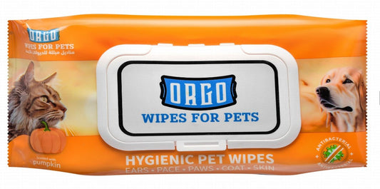 Orgo Pet Wet Wipe Glove Pumpkin Scent 48 wipes
