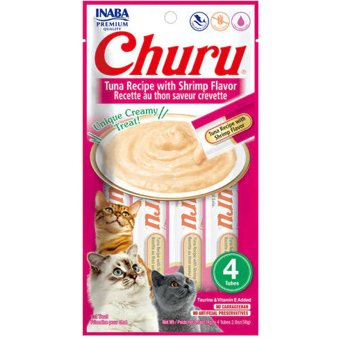 Inaba Churu Creamy Tuna Cat Treats Shrimp Flavor