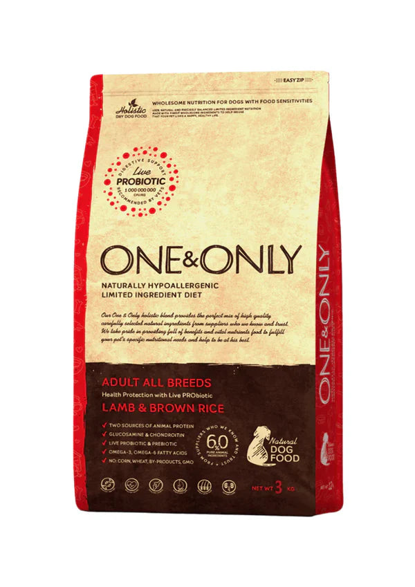 ONE &ONLY dry food for adult dog with lamb 1 KG