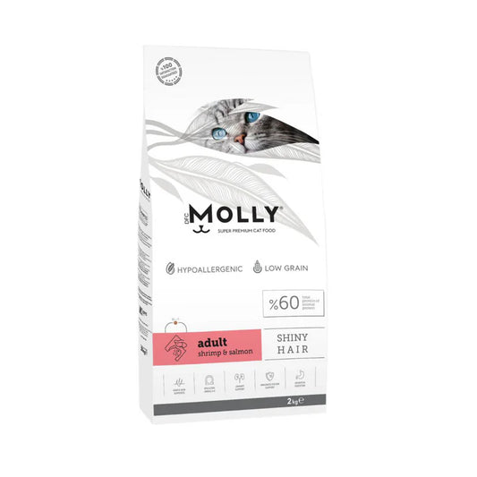 Molly Shiny Hair Adult Shrimp & Salmon 2KG