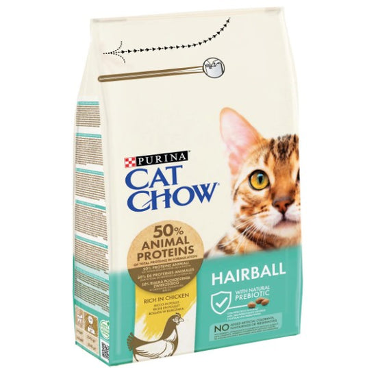 Purina Cat Chow Hairball Control Dry Food with Chicken for Adult Cats 1.5 kg