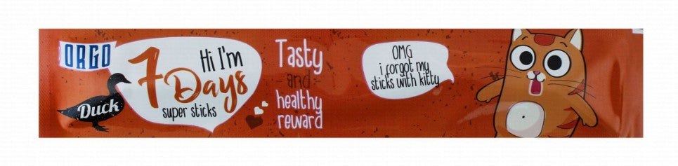 Orgo 7 Days Super Sticks Cat Treat with Duck1 pcs