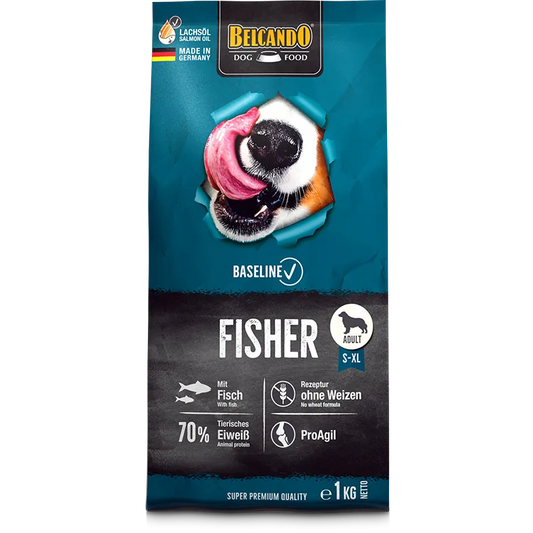 belcando baseline fishert  dry food for dog 1 k