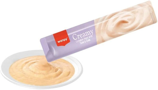 wanpy treats creamy with tuna & crab for cat 1pcs