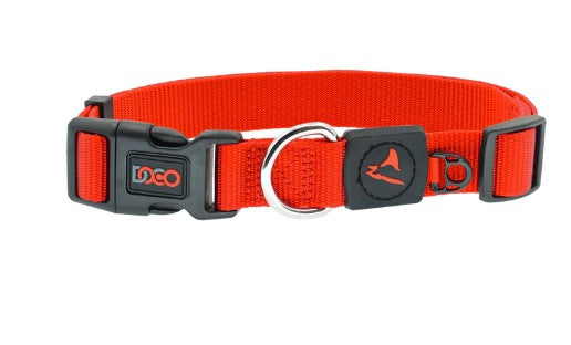 Doco Large Orange Nylon Dog Collar (44-66x2.5cm)