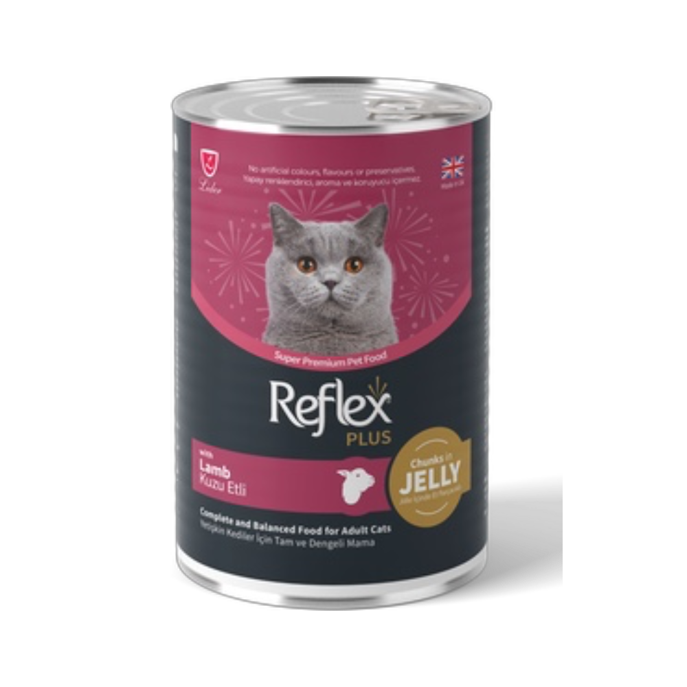 Reflex plus Wet Food Chunks with lamb in Jelly for Adult Cats 400gm