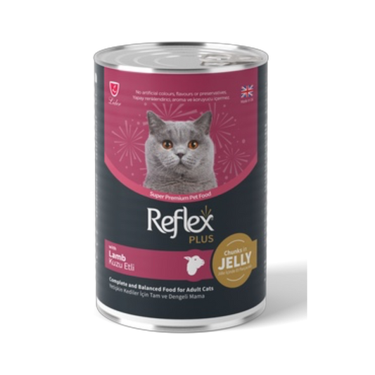 Reflex plus Wet Food Chunks with lamb in Jelly for Adult Cats 400gm