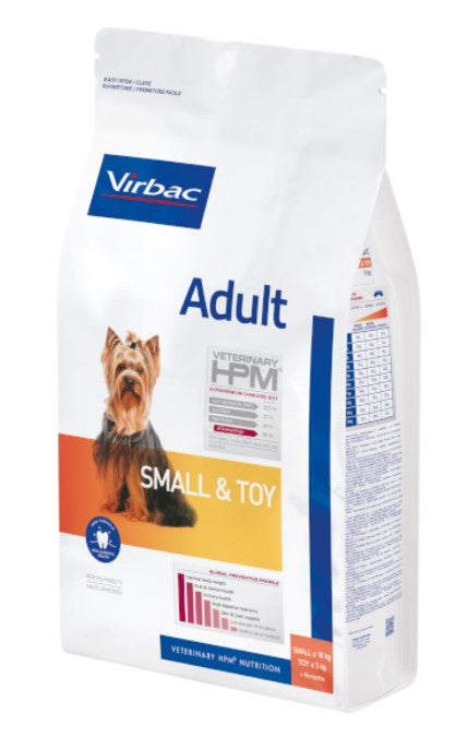 Virbac Veterinary HPM Dry Food with Rice & Potato Extract for Small & Toy Breed Adult Dogs (10+ Months)1.5 kg