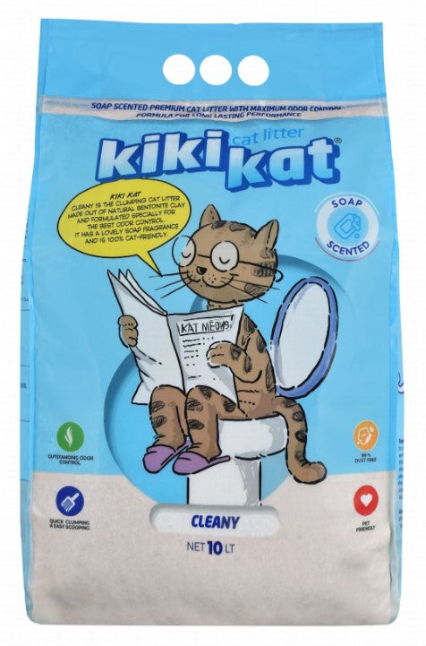 Kiki Kat Bentonite Clumping Cat Litter Soap Scent 10l