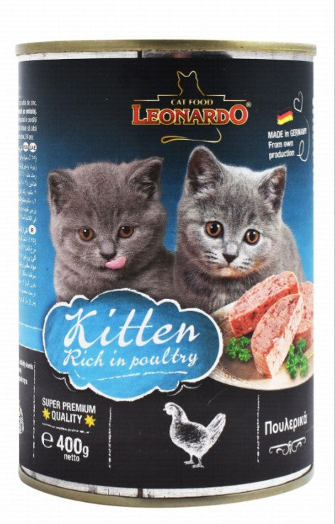 Leonardo Wet Food with Chicken for kitten Cats (3-5kg)400 gr