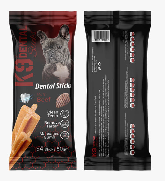 k9 dental sticks with beef for dogs 80gm