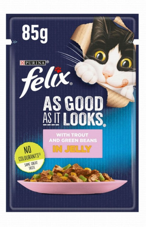 Purina Felix As Good As It Looks Wet Cat Food with Salmon in Jelly 85G