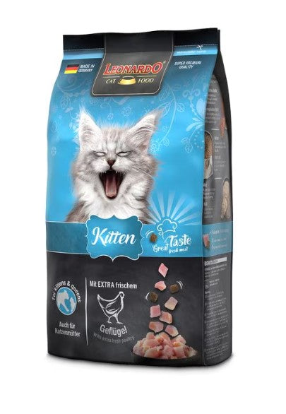 leonardo  dry cat food with poultry kitten 1.8kg