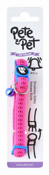 Pete & Pet Blue & Pink Cat Collar with Bell