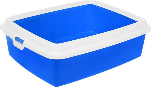 MPS Hydra Blue & White Cat Litter Tray with Rim (50x40x16.5cm)1 pcs