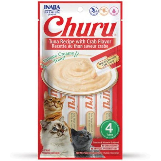 Inaba Churu Creamy Tuna Cat Treats Crab Flavor