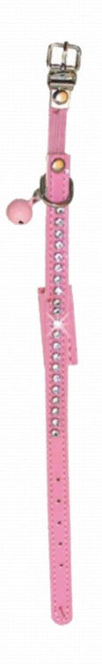 Naomi Pink Cat Collar with Bell (31x1.2cm)
