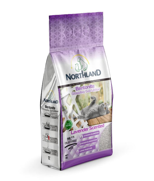 Northland Bentonite Clumping Cat Litter Lavender Scent 10L