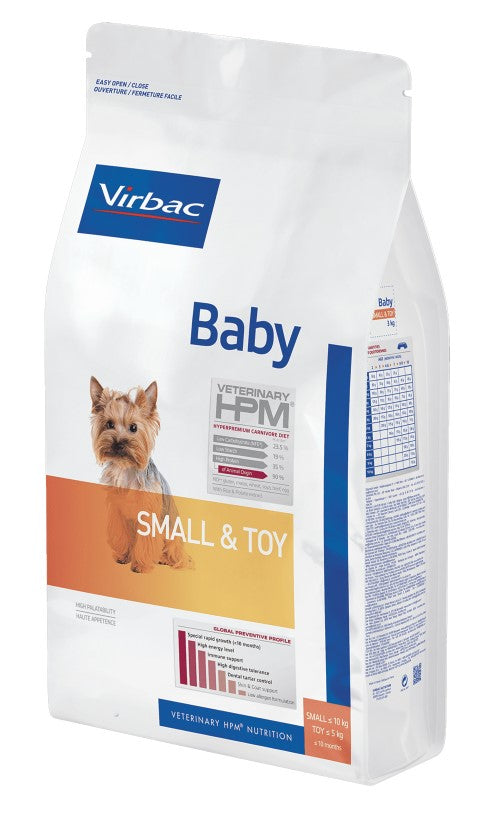 Virbac Veterinary HPM Dry Food with Rice & Potato for Small & Toy Breed Puppies (Up to 10 Months)1.5 kg