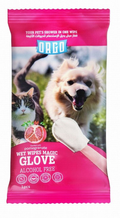 Orgo Pet Wet Wipe Glove Pomegranate Scent 1 Wipes