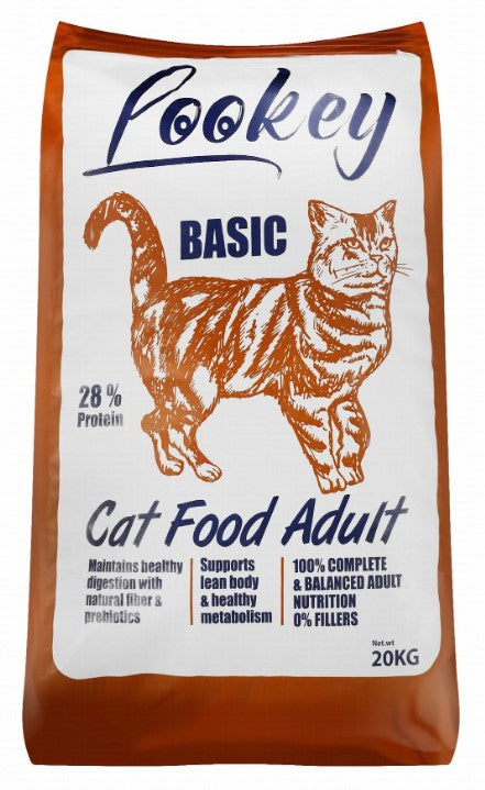 Lookey Basic Dry Food for Adult Cats 20kg