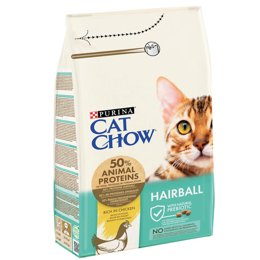 Purina Cat Chow Hairball Control Dry Food with Chicken for Adult Cats 1.5 kg
