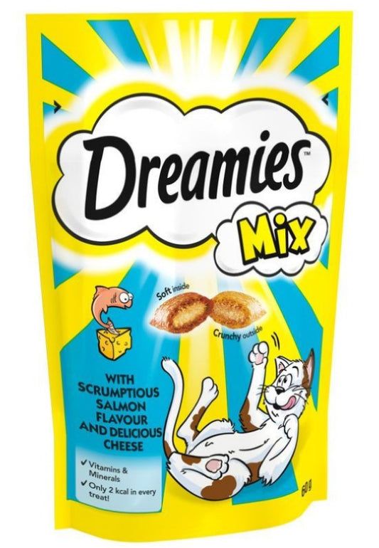Dreamies Mix Cat Treats Cheese & Salmon Flavor60 gr