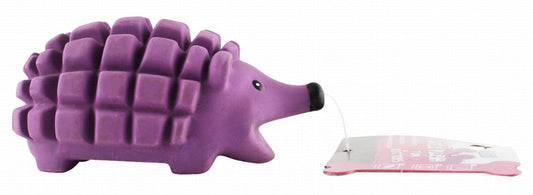Orgo Purple Latex Hedgehog Plush Dog Toy