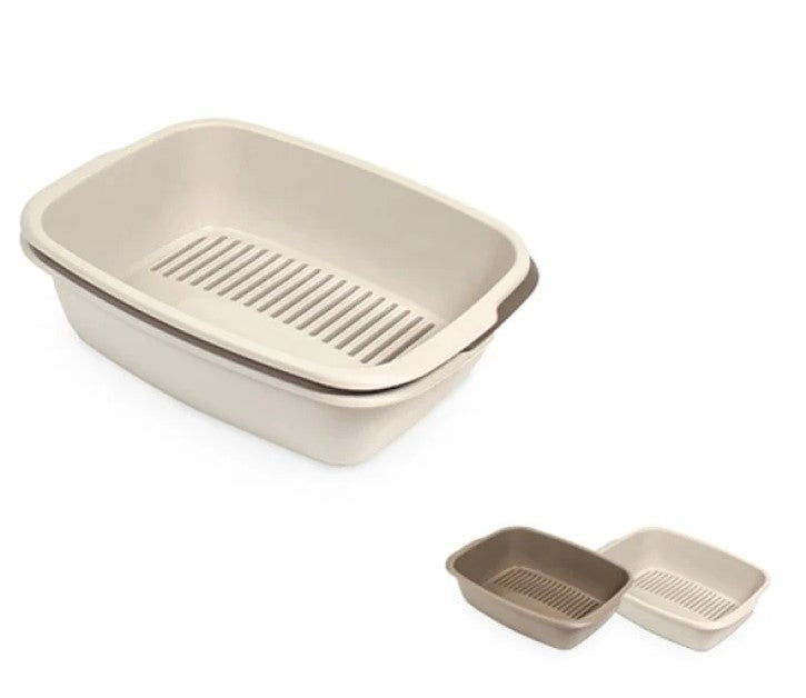 My Cat & Co. Mps2 Brown & Cream Miso Cat Litter Tray (46x36x16cm)1 pcs