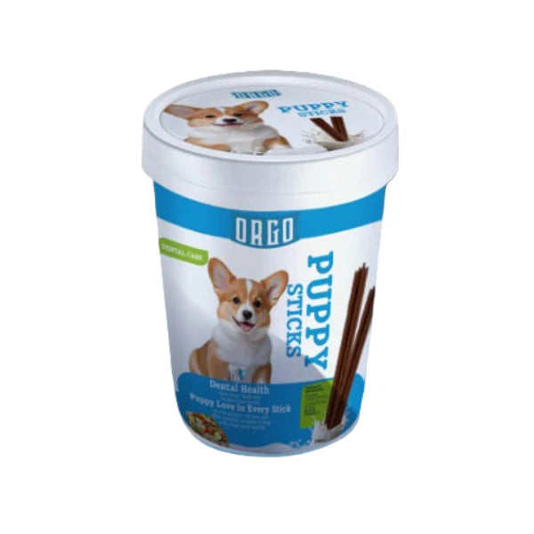 Orgo jar treats puppy sticks for dogs 350gm
